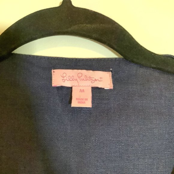 Lilly Pulitzer Blue Blouse Size M - Picture 2 of 8